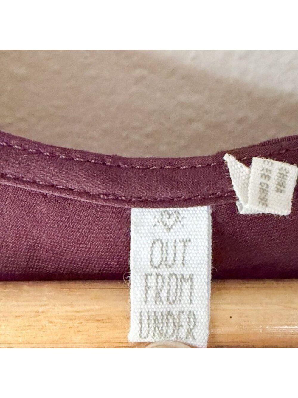 Urban Outfitters Out From Under Gigi Satin Wrap Bodysuit Plum Purple XS - Picture 6 of 10